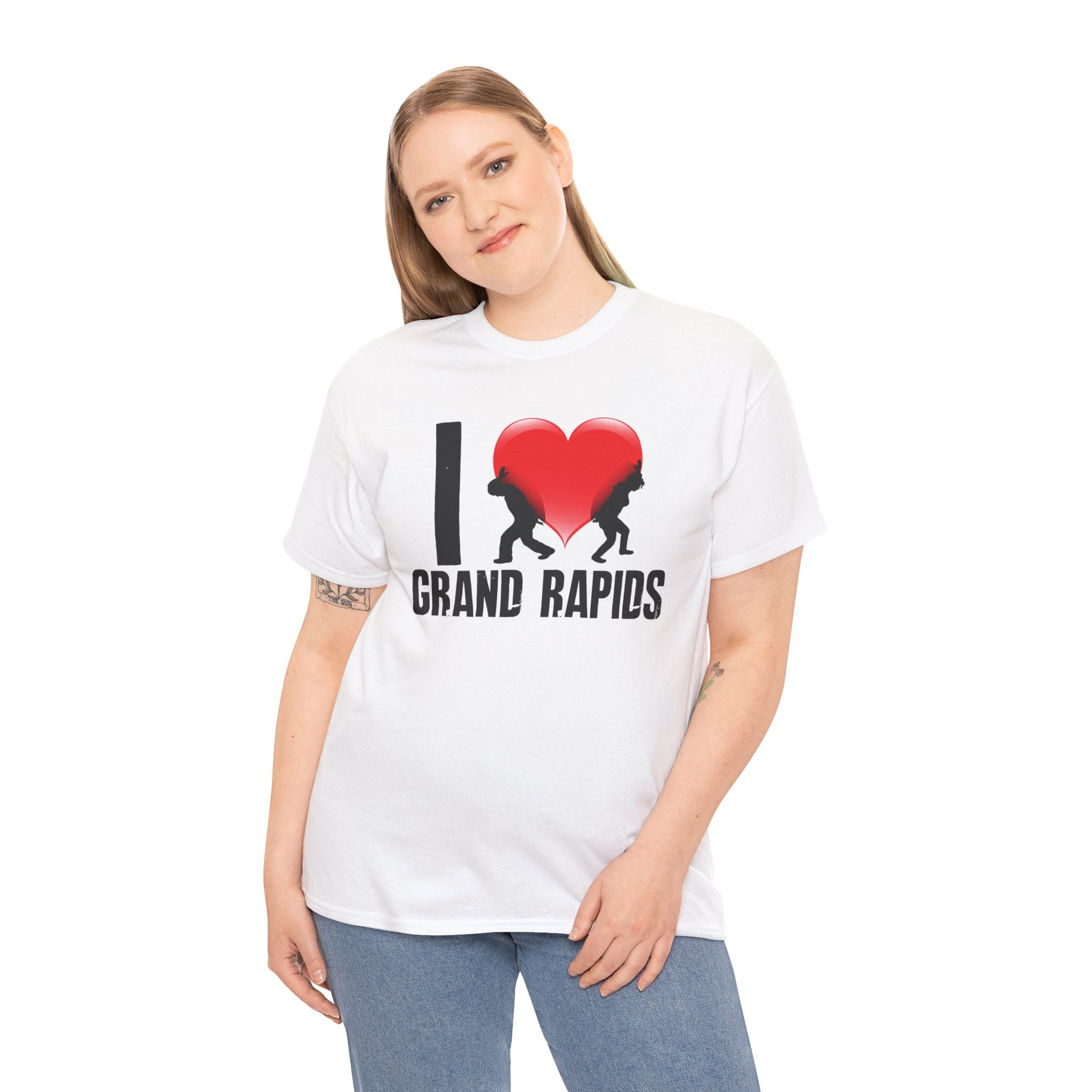 I  Grand Rapids T-Shirt — City Pride Tee with Heart Graphic