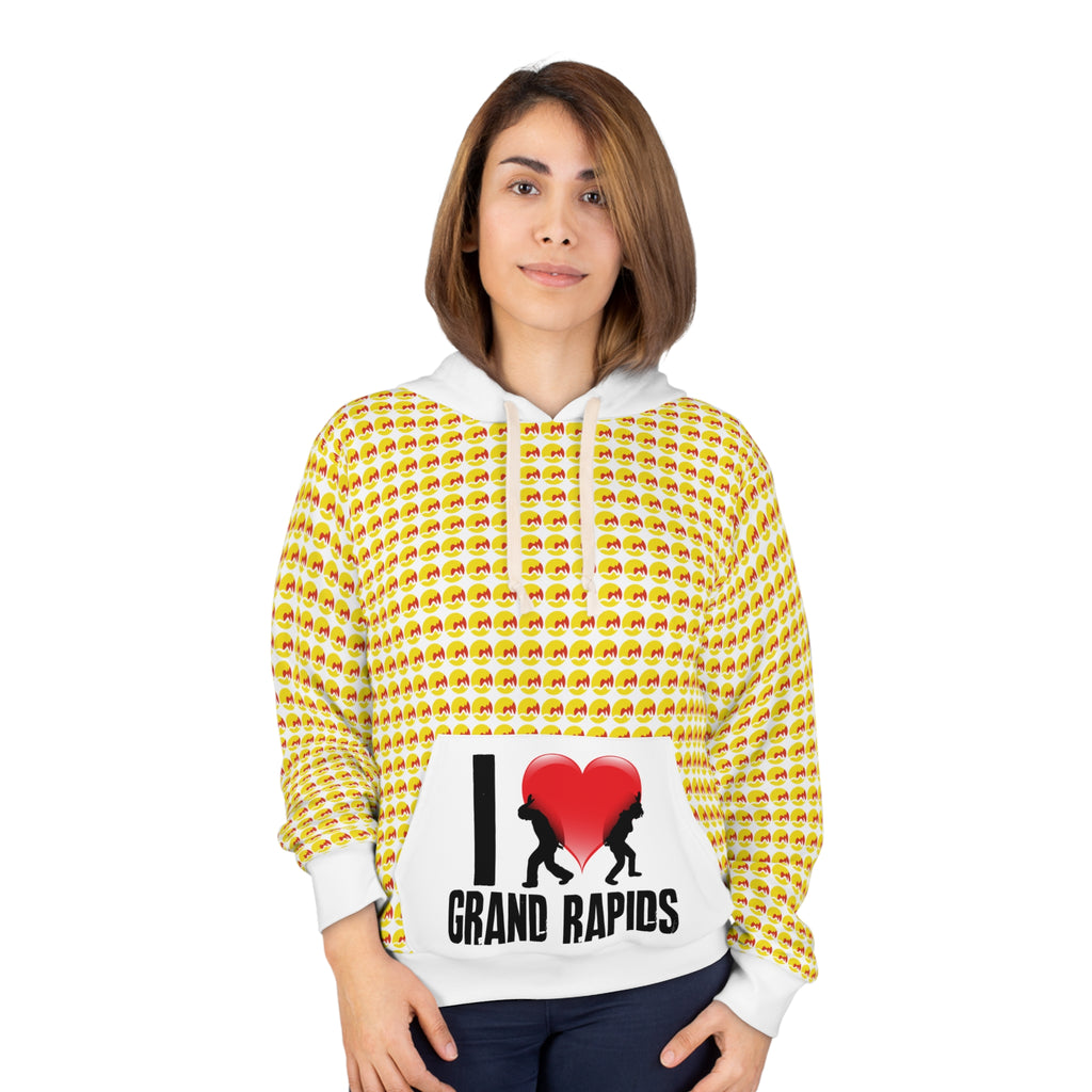 I  Grand Rapids Hoodie — Yellow Patterned Pullover for City Fans