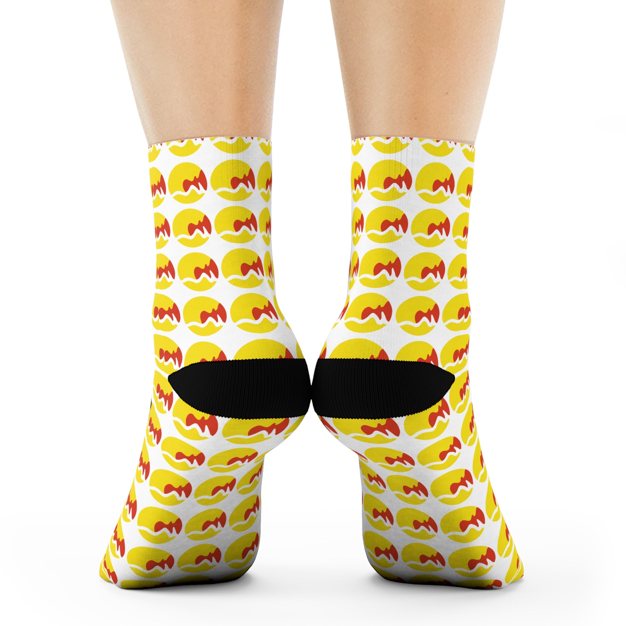 Crew Socks — I  Grand Rapids Patterned Yellow Crew Socks