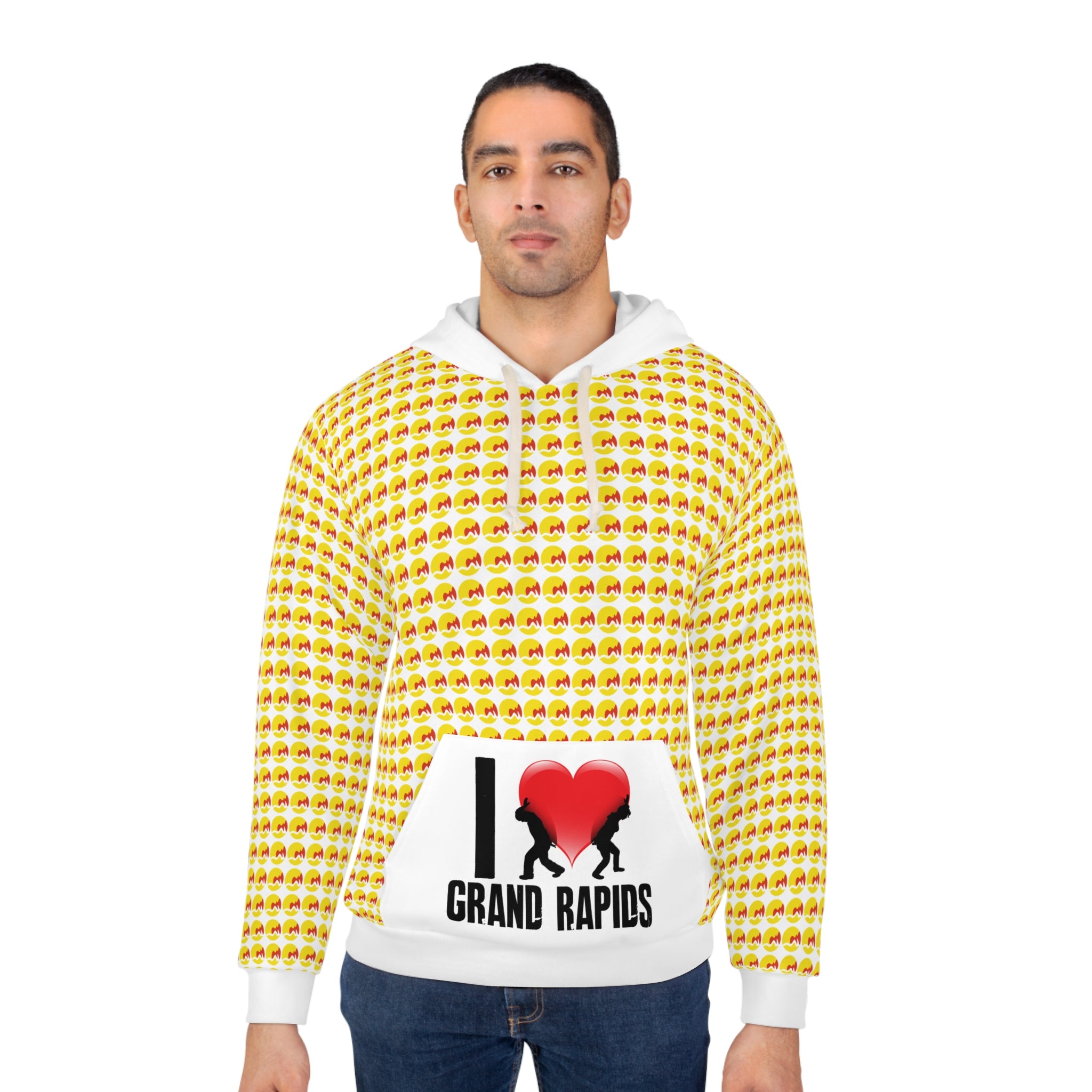 I  Grand Rapids Hoodie — Yellow Patterned Pullover for City Fans