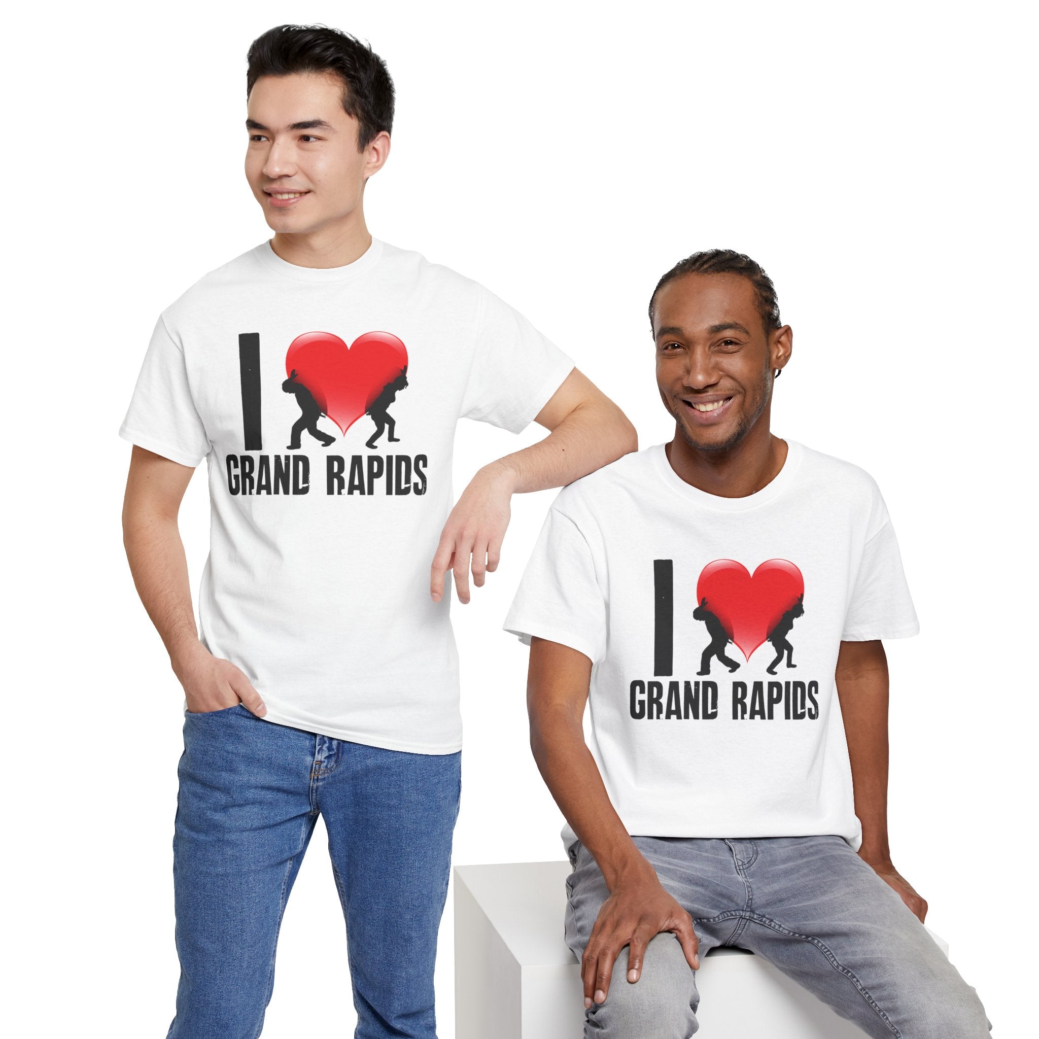 I  Grand Rapids T-Shirt — City Pride Tee with Heart Graphic