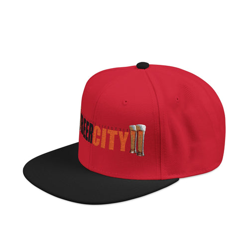 Embroidered 'CITY' Snapback Hat – Urban Beer Can Logo Cap